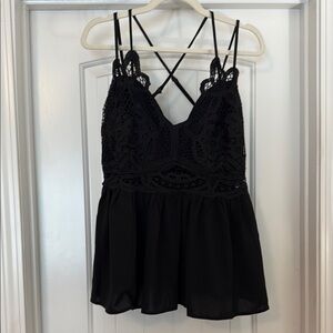 Black Sleeveless Bustier Camisole